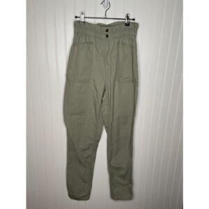 Abercrombie & Fitch Women's Green Paper bag waist Pants - Size S